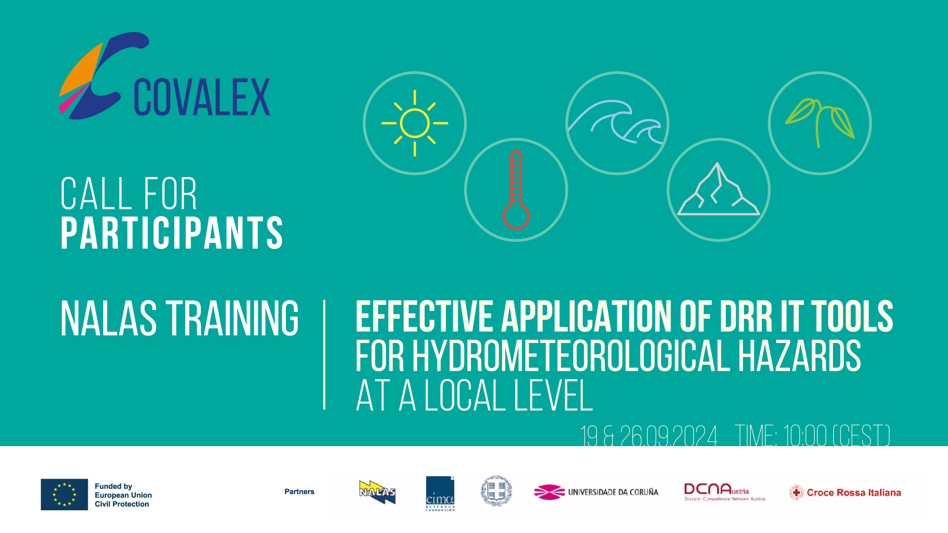 Upcoming: NALAS training on Effective application of DRR IT tools for hydrometeorological hazards at local level